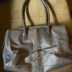 Cole Haan Gray Leather Work Shoulder Bag